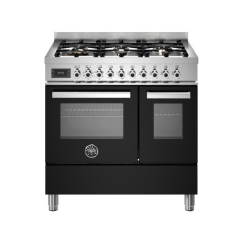 Bertazzoni PRO96L2ENET Professional Cucina da accosto cm. 906 fuochi a gas + forno elettriconero