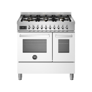 Bertazzoni PRO96L2EBIT Professional Cucina da accosto cm. 906 fuochi a gas + forno elettricobianco
