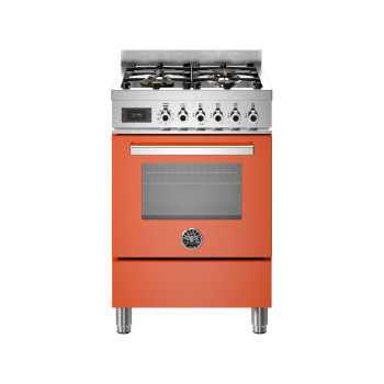 Bertazzoni PRO64L1EART Professional Cucina da accosto cm. 604 fuochi a gas + forno elettricoarancione