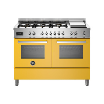 Bertazzoni PRO126G2EGIT Professional Cucina da accosto cm. 1206 fuochi a gas + forno elettricogiallo