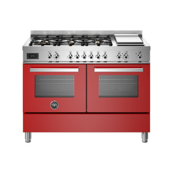 Bertazzoni PRO126G2EROT Professional Cucina da accosto cm. 1206 fuochi a gas + forno elettricorosso