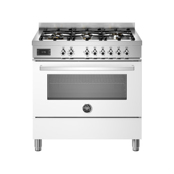 Bertazzoni PRO96L1EBIT Professional Cucina da accosto cm. 906 fuochi a gas + forno elettricobianco
