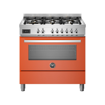 Bertazzoni PRO96L1EART Professional Cucina da accosto cm. 906 bruciatori a gas + forno elettricoarancione