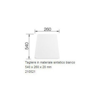 Blanco 1210521 Tagliere bianco in materiale sintetico